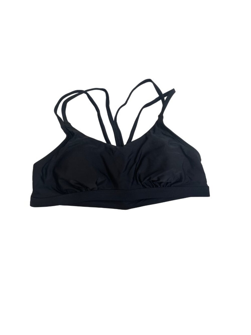 Cupshe Super Bloom Black Strappy Bikini Bralette Medium